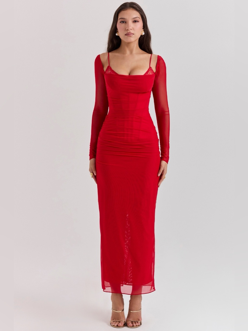 House of CB Scarlet Long Sleeve Maxi Dress